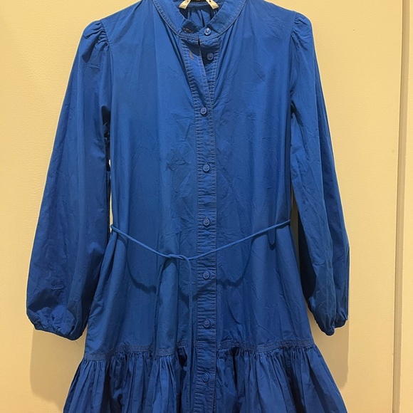 Zara Vibrant Blue women’s Dress with Ruffle Hem gently worn - Picture 8 of 12